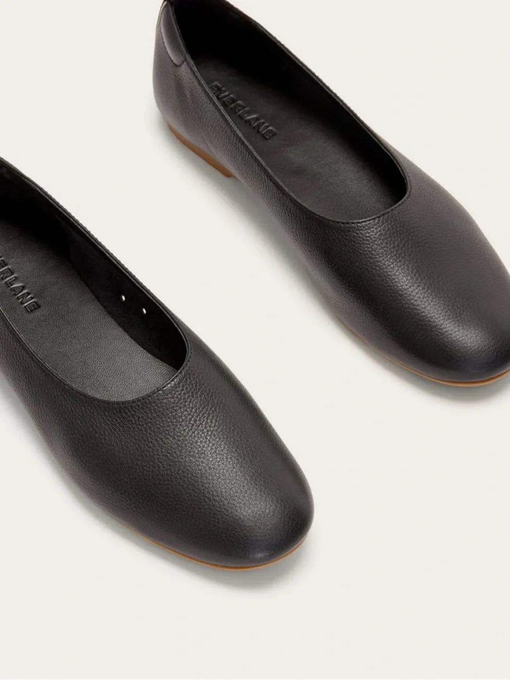 Everlane Day Glove Flat Black Leather Ballet Slip On Size 11 NWOB Chic - Picture 3 of 9